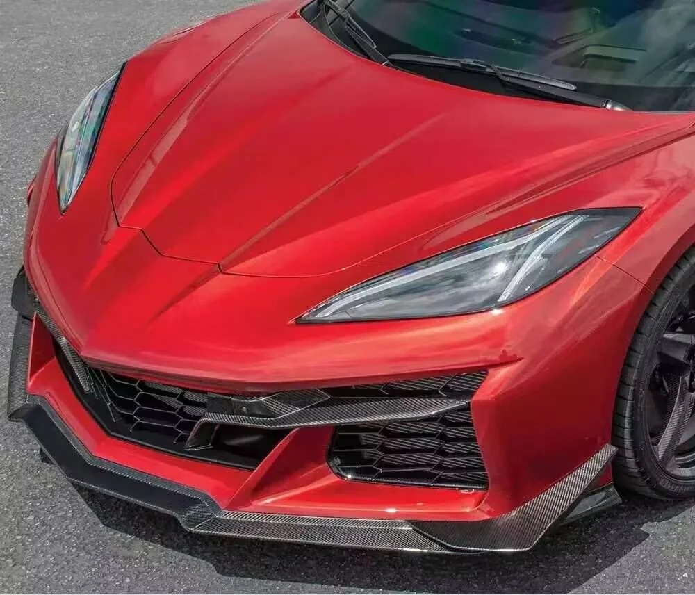 High Quality Fast Delivery Whole Sale Price Carbon Fiber Z06 Front Lip Front Bumper Lip for Corvette C8 2023-2024
